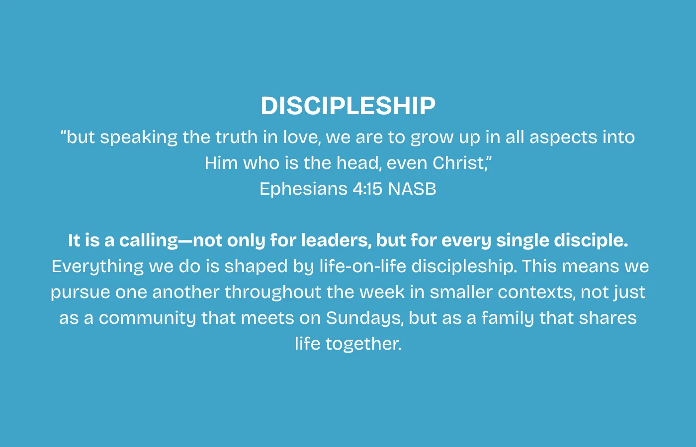 Discipleship